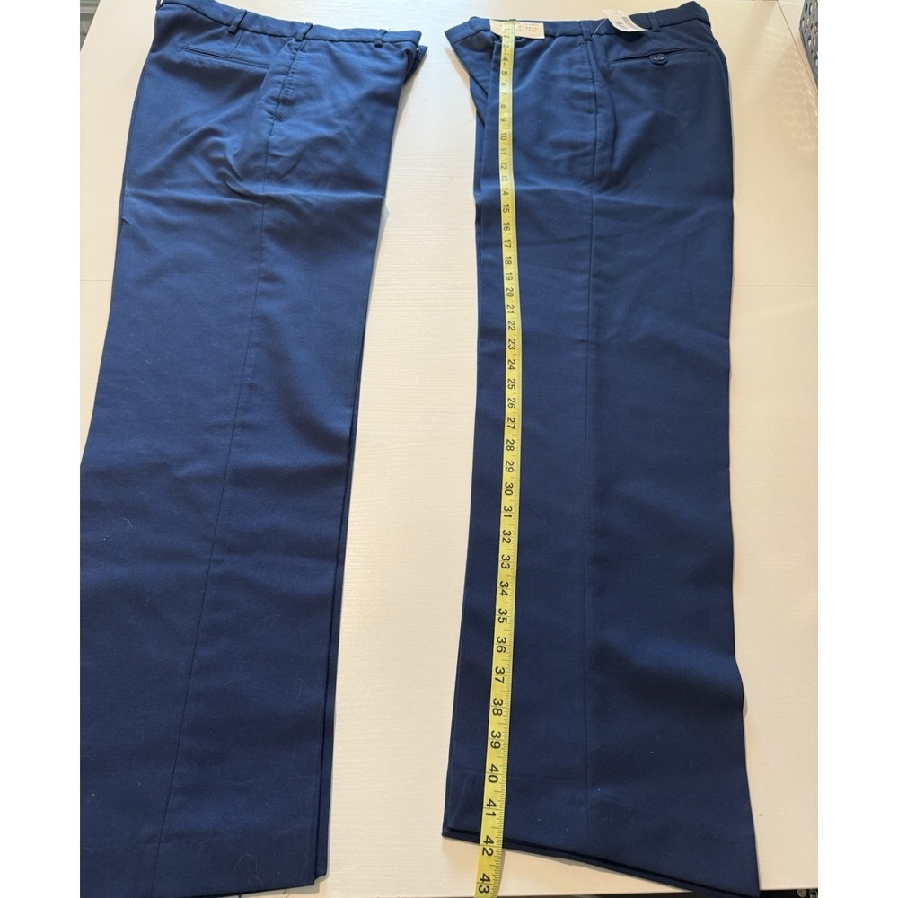 2 NWT Defense Logistics Agency Men Army Blue Dress Trousers Pants 32R Classic - Picture 3 of 8